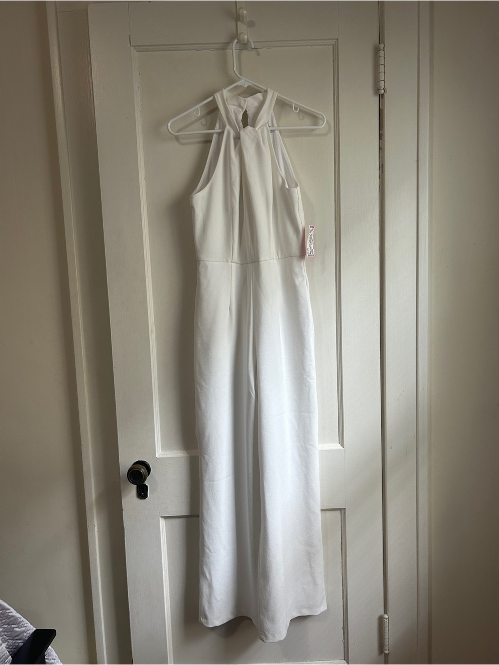 Women’s julia jordan White Halter-Neck Wide-Leg Jumpsuit - Size 2